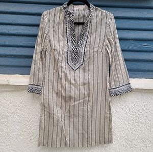 TORY BURCH long sleeve tunic swimsuit cover-up mini dress.